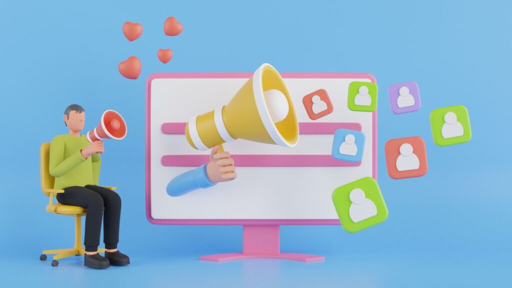 Cartoon content promotion concept.