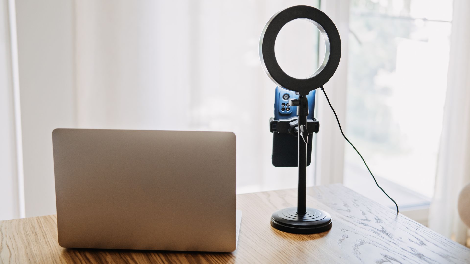 YouTube video creation kit on a table.