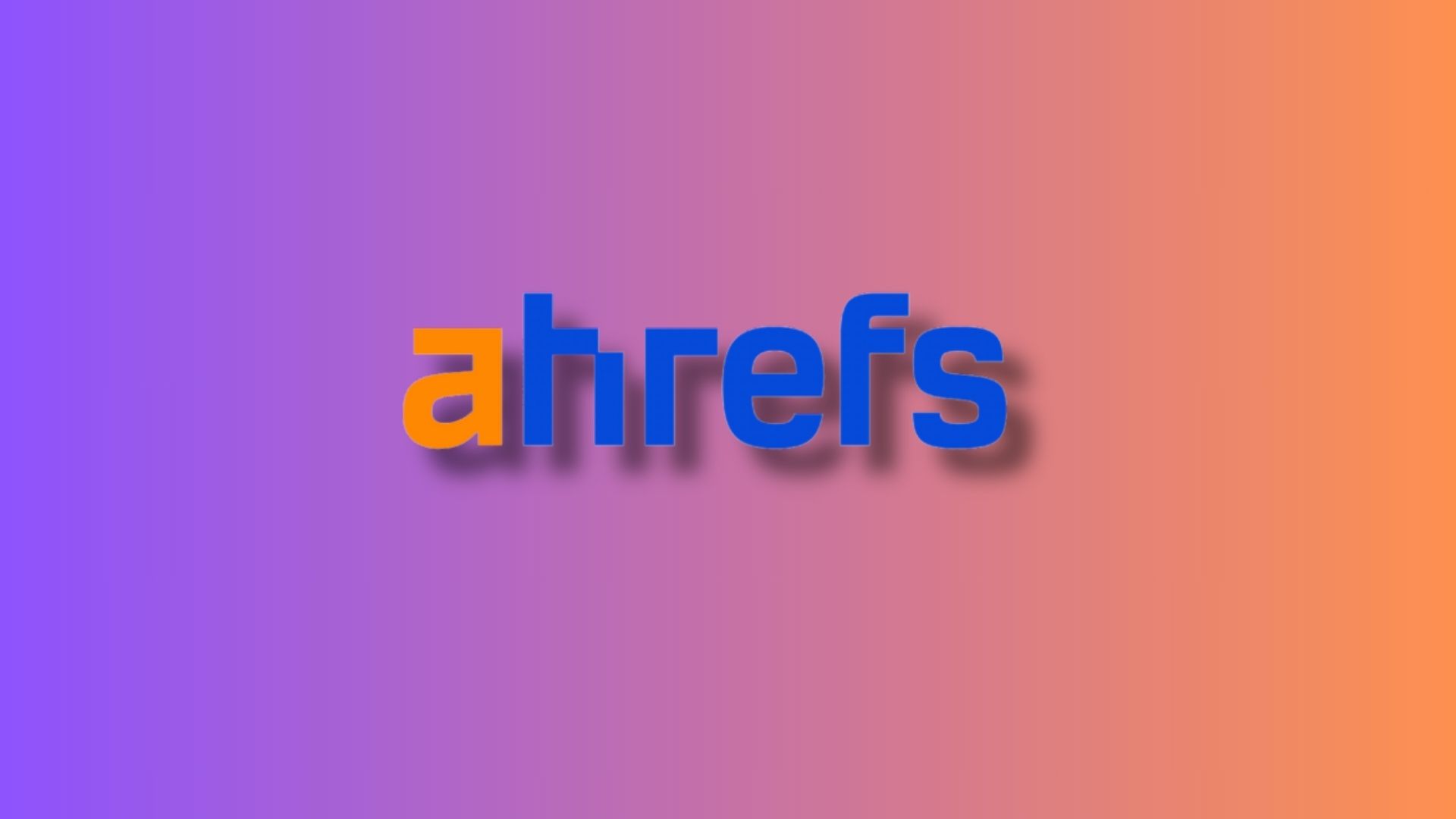 Ahrefs logo on gradient background.