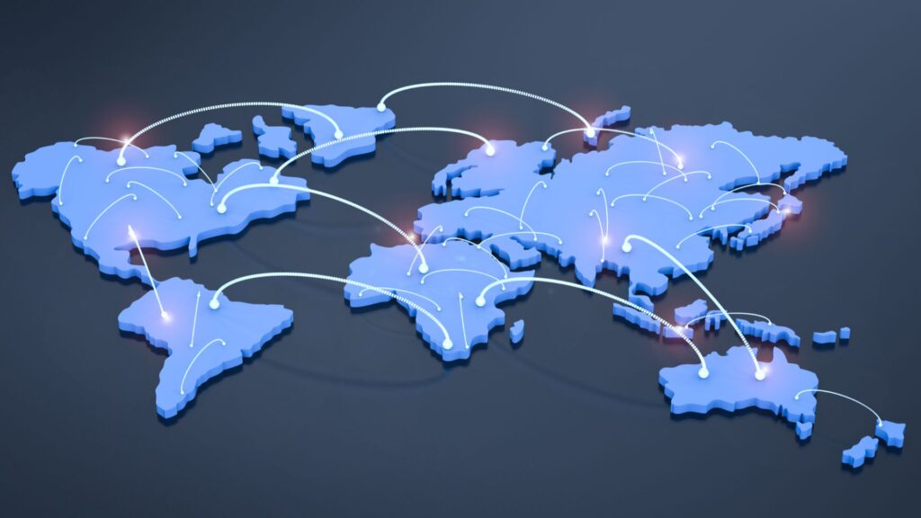 Global backlink network concept